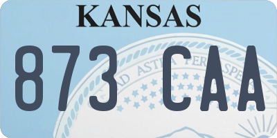 KS license plate 873CAA