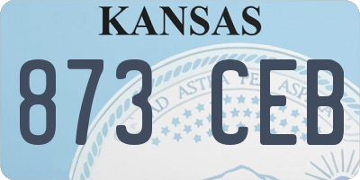 KS license plate 873CEB