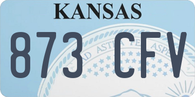 KS license plate 873CFV