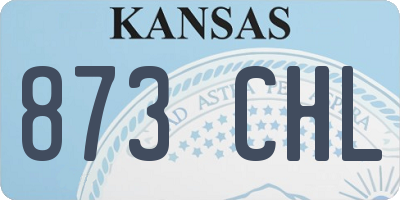 KS license plate 873CHL