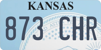 KS license plate 873CHR