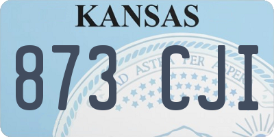 KS license plate 873CJI