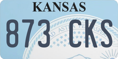 KS license plate 873CKS