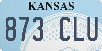 KS license plate 873CLU