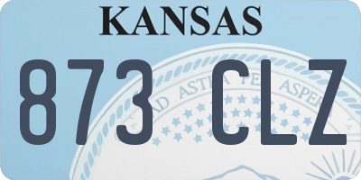 KS license plate 873CLZ