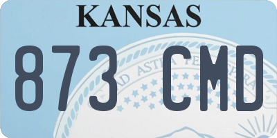 KS license plate 873CMD