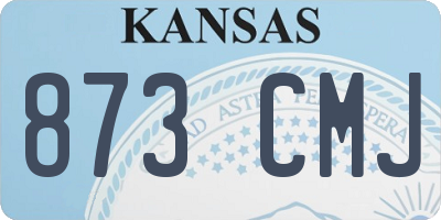 KS license plate 873CMJ