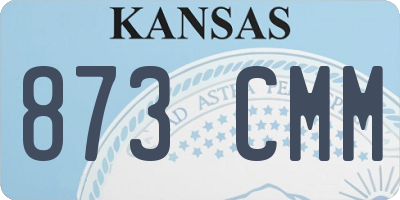 KS license plate 873CMM