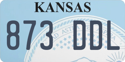KS license plate 873DDL