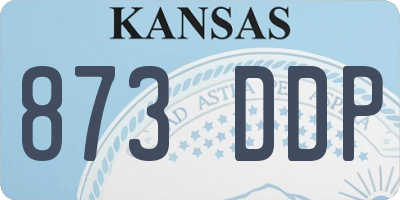 KS license plate 873DDP