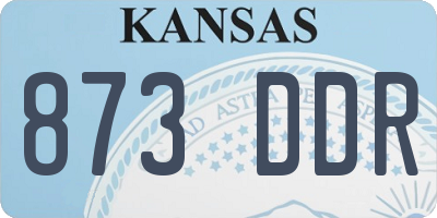 KS license plate 873DDR