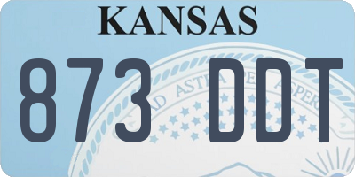 KS license plate 873DDT