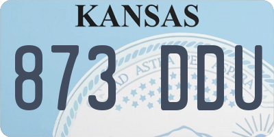KS license plate 873DDU