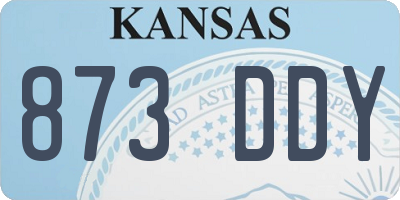 KS license plate 873DDY