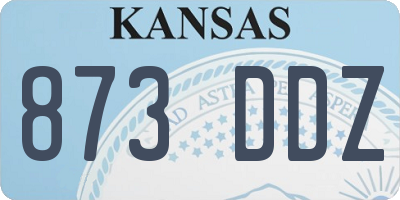 KS license plate 873DDZ