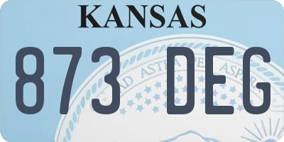 KS license plate 873DEG
