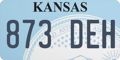 KS license plate 873DEH