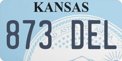 KS license plate 873DEL