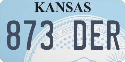 KS license plate 873DER