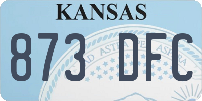 KS license plate 873DFC