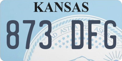 KS license plate 873DFG
