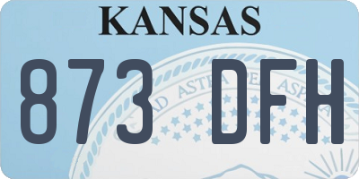 KS license plate 873DFH