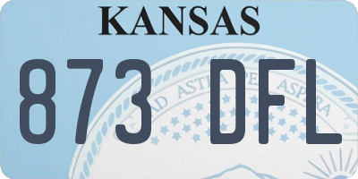 KS license plate 873DFL