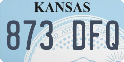 KS license plate 873DFQ