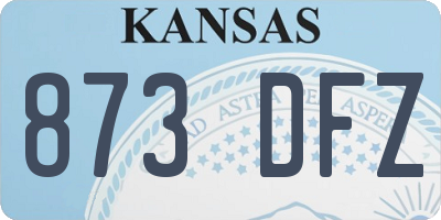 KS license plate 873DFZ
