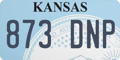 KS license plate 873DNP