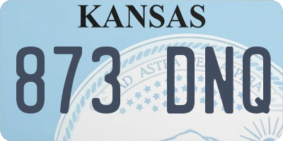 KS license plate 873DNQ