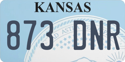 KS license plate 873DNR