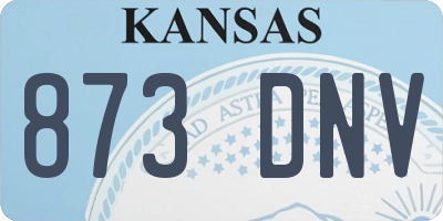 KS license plate 873DNV