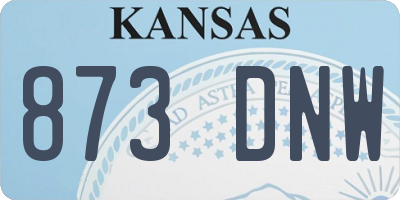 KS license plate 873DNW