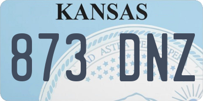 KS license plate 873DNZ
