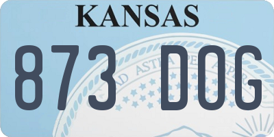 KS license plate 873DOG