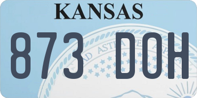 KS license plate 873DOH