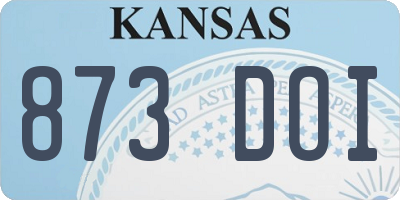 KS license plate 873DOI