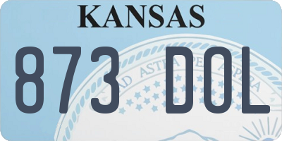 KS license plate 873DOL