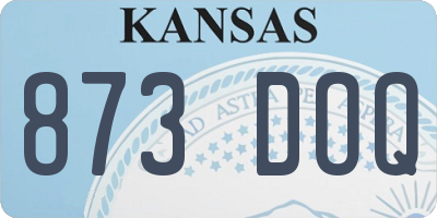 KS license plate 873DOQ