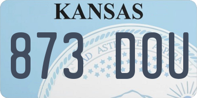 KS license plate 873DOU