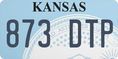 KS license plate 873DTP