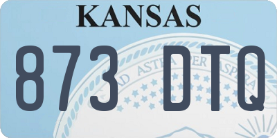 KS license plate 873DTQ