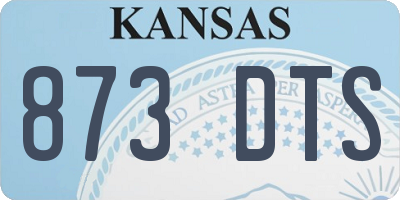 KS license plate 873DTS