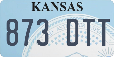 KS license plate 873DTT
