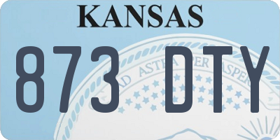 KS license plate 873DTY