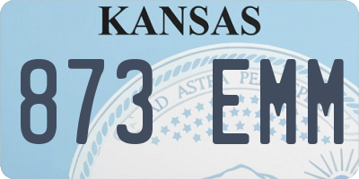 KS license plate 873EMM