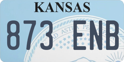 KS license plate 873ENB