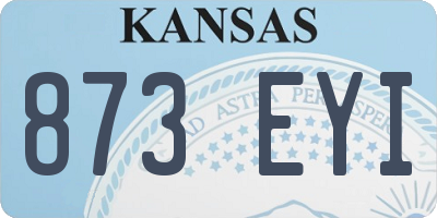 KS license plate 873EYI