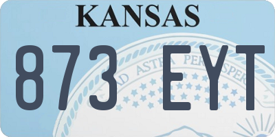 KS license plate 873EYT